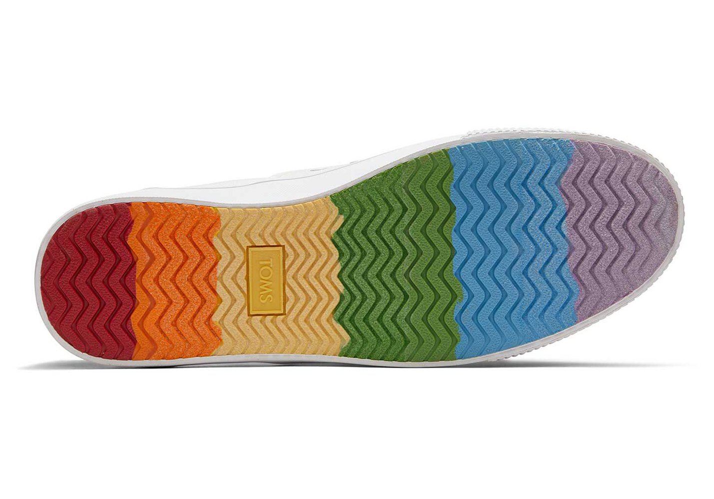 Toms Baja Unity Rainbow Slip On White - Mens - 16529-CUBH